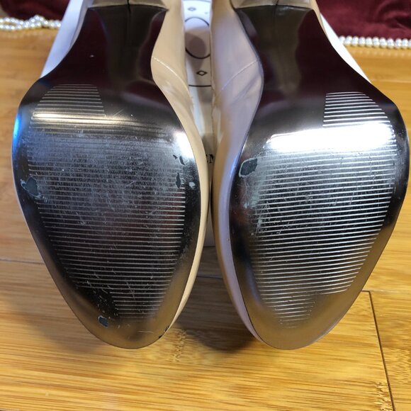Trinitie Blush Steve Madden Stiletto Pump Heel Neutral Platform sz 9.5 - Picture 6 of 8